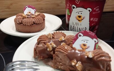 Tartelette, crémeux Kâliner avec éclats de nougatine au kascha