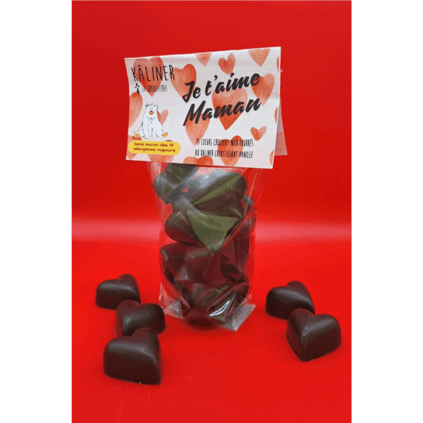 coeur chocolat noir fourré kaliner croustillant vanille