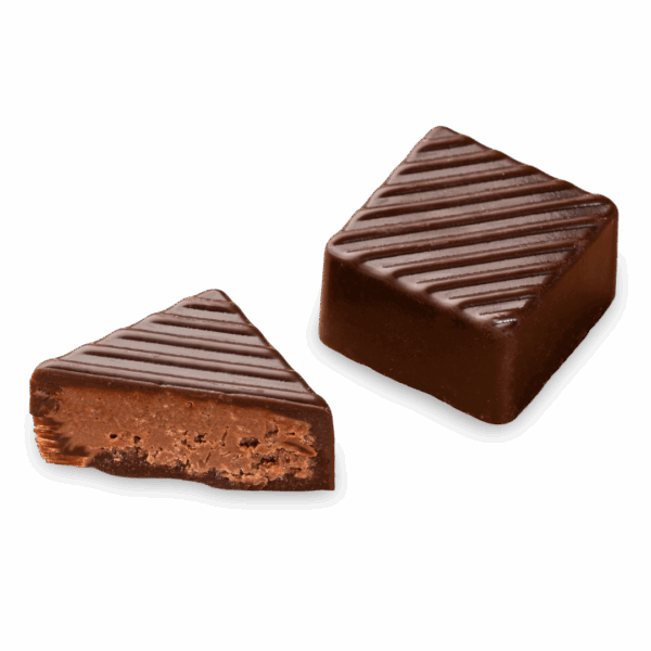 bonbon au chocolat noir croustillant